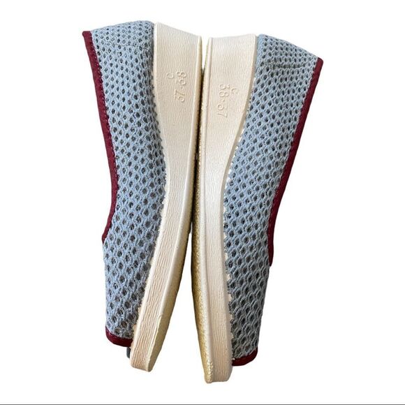 Maians | Handmade INES REJILLA – INDIGO Peep Toe Wedge Slip Ons  | 7.5 - Picture 9 of 10